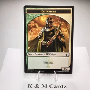 MTG - Guilds of Ravnica - Elf Knight - Token (006/008) - Picture 1 of 2