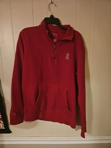 MLB Los Angeles Angels Antigua Quarter Zip Pullover Sweatshirt Red Size Medium - Picture 1 of 4