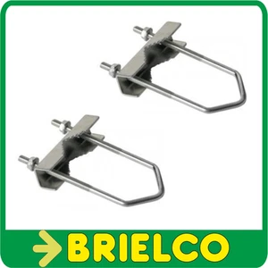 BRIDAS BARANDILLA COMPLETAS 128MM PAREJA ABRAZADERA M6 DE MASTIL ANTENA BD7315 - Imagen 1 de 1