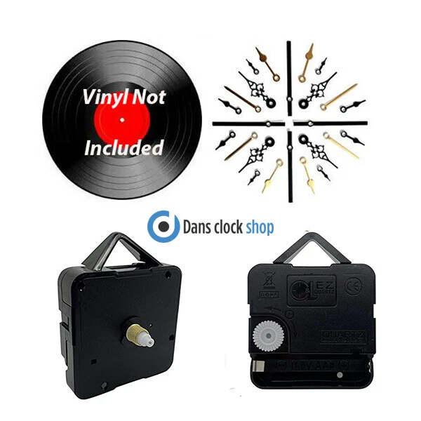 QUARTZ New 7'' & 12'' Vinyl Record Clock Making Kit Convert Your Old Records To Clocks