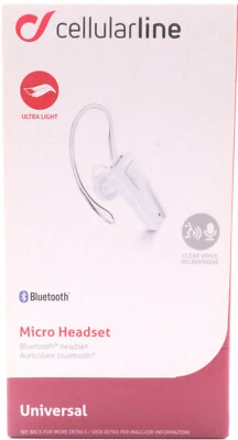 Cellularline Bluetooth Micro Headset Universal Voice & Music iPhone Samsung 363 - Bild 1 von 2