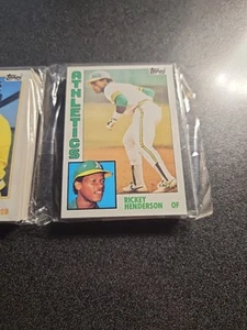 1984 TOPPS BASEBALL UNOPENED RACK PACK - RICKEY HENDERSON FRONT / KIRK GIBSON BK - Picture 1 of 4