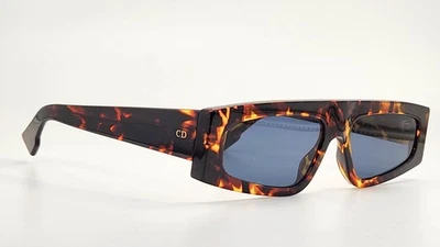 Christian Dior DiorPower Rectangular Dark Havana Sunglasses Blue Lenses - Image 1 of 4
