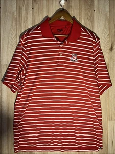 Ping Golf Men’s Large University Of Arizona Red Striped Golf Polo  - Picture 1 of 7