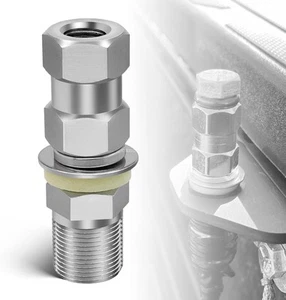Adaptador de antena hembra de 3/8"x24 a UHF SO-239 montaje hexagonal doble para radioaficionado CB - Imagen 1 de 7