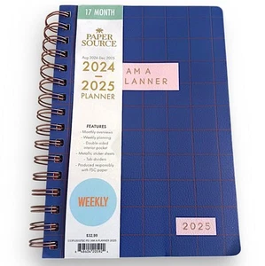 2024-2025 I Am A Planner 17-Month Faux Leather Spiral Weekly Planner - Picture 1 of 5