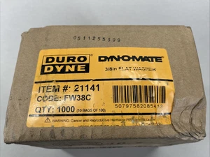 Dynomate 3/8” Flat Washers Box of 1000 - Picture 1 of 3