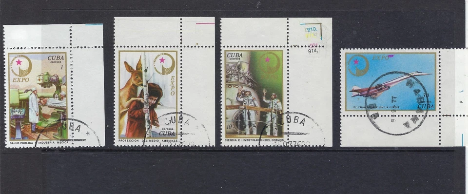 1Cuba -# 2075-78- year 1976 -set of 4 used stamps "EXPO 76" - FREE SHIPPING !!!! - Image 1 of 1