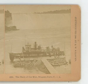 Maid of Mist at Landing Niagara Falls Kilburn Stereoansicht - Bild 1 von 2