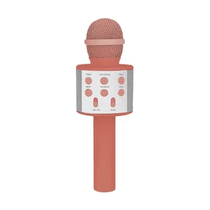 Laser Karaoke Microphone Sunset Coral Bluetooth Speaker Portable - Picture 1 of 11