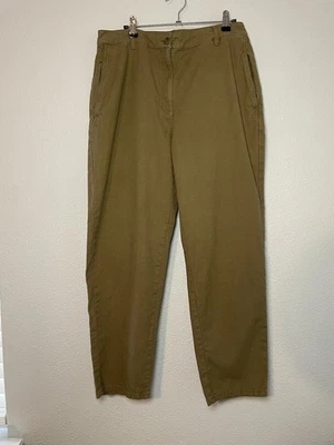 Брюки женские Eileen Fisher 12 конопля оливковый сужающийся органический хлопок - Изображение 1 из 4