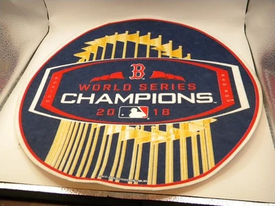 BOSTON RED SOX WORLD SERIES CHAMPIONS 2018 BANDERÍN REDONDO 14 5/8" DIAM MLB SPORTS Foto 1 de 4