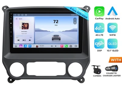 Rádio estéreo GPS carro unidade principal para GMC Sierra 2500 HD 8 núcleos Android 10" CarPlay - Imagem 1 de 4