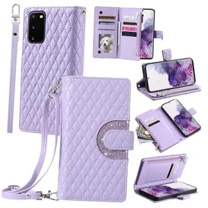 Phone Case for Samsung Galaxy S20 5G 6.2 inch Wallet Cover with and Purple - Picture 1 of 7