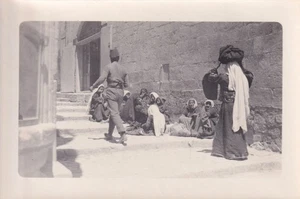 Rare 4x6 1920s Photo Holy Land Portrait Jerusalem Street Scene British Mandate - Picture 1 of 5