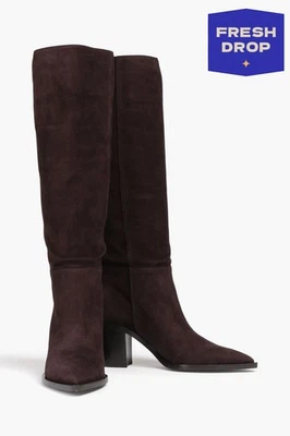 RRP€1590 GIANVITO ROSSI Leather Knee High Boots US8 UK5 EU38 Made in Italy - Image 1 of 4