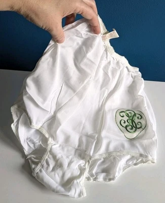 Vtg NOS 1960s 100% Acetate Granny Panties Embroidery Detail Sz 8 USA RARE NWT - Image 1 of 4