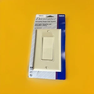🔥(AN) ***QTY 45*** Eagle C6501V Grounding Single Pole Decorator Rocker Light Sw - Picture 1 of 5