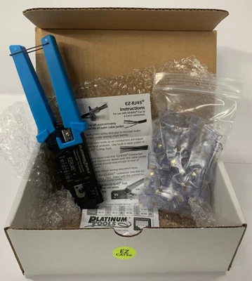 Platinum Tools 100005 EZ-RJ45 Pack 100004 Crimper and 50 EZ-RJ45 Connectors - Image 1 of 4