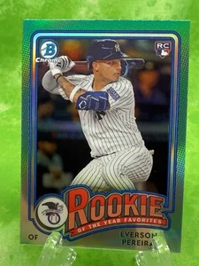 Everson Pereira 2024 Bowman Chrome Rookie Of The Year Favorites #ROY-15 Yankees - Picture 1 of 11