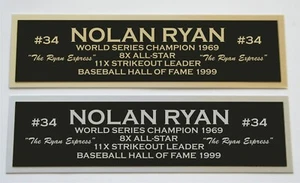 Nolan Ryan Nameplate for signed autographed baseball jersey photo glove bat - Picture 1 of 2