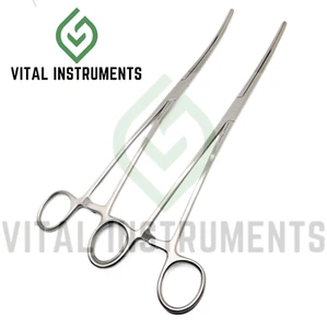 Bozeman Uterine Forceps 10" Straight & Curved Stainless Steel Surgical - Picture 1 of 1