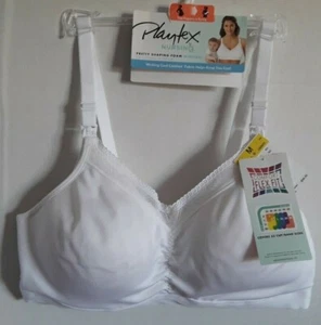 NWT Maternity Playtex Nursing Foam Bra Style US3002 Size M White - Picture 1 of 3