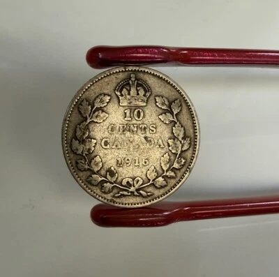 1916 10 cent Canada Coin Silver - Image 1 of 2