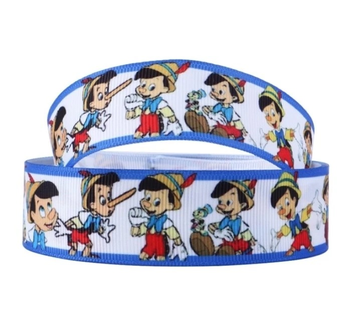 1.5 INCH Pinocchio GROSGRAIN RIBBON Hair Bow Supplies Cartoon 1217228 - Image 1 of 1