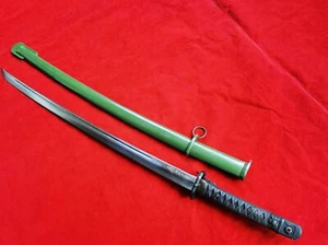 Metal Sheath ,Green Military Sword, Japan Army Nco Samurai Katana Saber #1268 - Picture 1 of 12