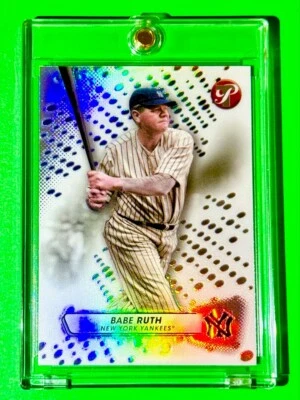 Babe Ruth RARE MINT TOPPS PRISTINE SILVER REFRACTOR NY YANKEES INVESTMENT CARD! - Image 1 of 4