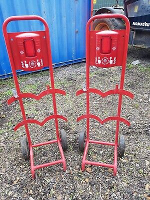 Fire Extinguisher Trolley With Alarm. Twin Extinguisher Hangers • 60£