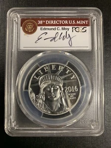 2016-W PCGS PR70 Platinum $100 ED Moy Signed - Picture 1 of 2