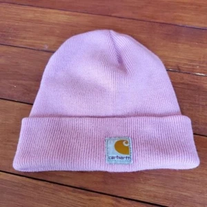 Carhartt Cuff Knitted Beanie Hat Pink Youth Girls Outdoor Wear - Picture 1 of 6