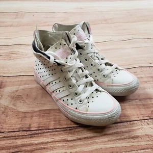Adidas Neo Schuhe Damen 5,5 Weiß Rosa Sneaker High Top Schnürschuhe Skate Damen - Bild 1 von 13