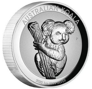 2020 - KOALA - 1oz .9999 silver (Incused Piedfort) design proof quality coin - Picture 1 of 5