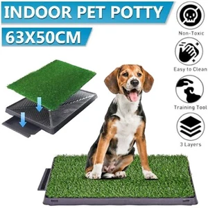 Large Dog Pet Potty Training Pee Pad Mat Puppy Tray With Grass Indoor 3 Layers - Picture 1 of 21
