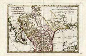 Antique Map-USA-MEXICO-GULF-BAJA-CALIFORNIA-Bonne-1780