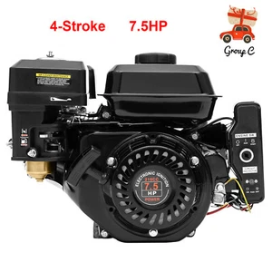 212CC 4 Stroke 7.5 HP Electric Start Horizontal Engine Go Kart Gas Engine Motor - Picture 1 of 24