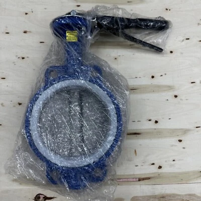 6"  Butterfly Valve wafer 316 stainless steel disc PTFE seals - Image 1 of 4