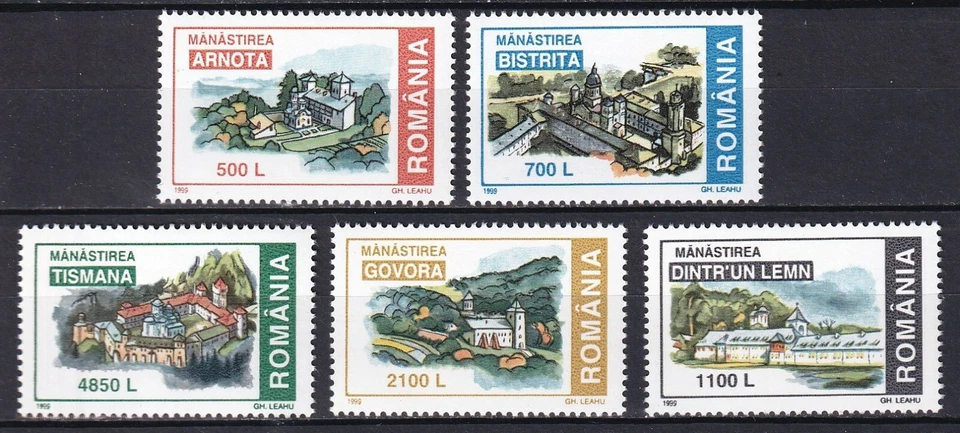 Romania 1999 Architecture, Churches, Monasteries 5 MNH Stamps - Image 1 of 1