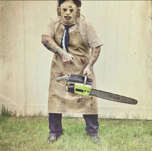 leatherface apron custom hand painted screen accurate  - Picture 1 of 6