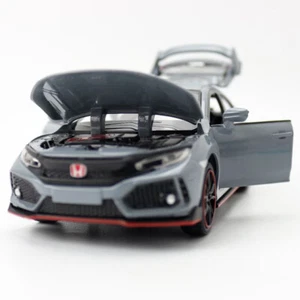 1:32 Honda Civic Type R Model Toy Car Diecast Toy Vehicle Boys Toys Kids Gray - Picture 1 of 10