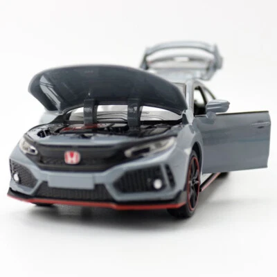 1:32 Honda Civic Type R Model Toy Car Diecast Toy Vehicle Boys Toys Kids Gray - Image 1 of 4