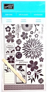 Stampin Up Garden Flowers Rub On Transfers Scrapbooking Card Paper Craft - Picture 1 of 1