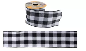 Neu Drahtkantenband Erntedank Herbst Herbst Farben ~ schwarz und weiß - Bild 1 von 3