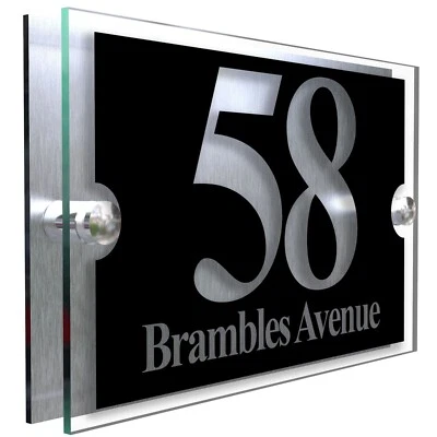 K SMART SIGN House Number Plaques Door Numbers Personalised Acrylic Door Sign Street Name