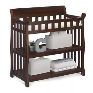 Changing Table Baby Staton Nursery Newborn Room Furniture Storage Basket Cherry - Picture 1 of 4