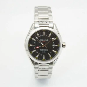 Reloj de pulsera automático luminoso 41 mm esfera negra GMT cristal de zafiro para hombre - Imagen 1 de 7