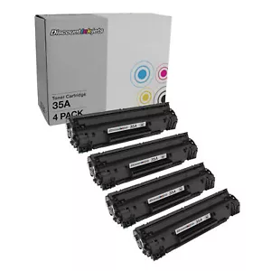 4PK 35A for HP CB435A BLACK Laser Toner Cartridge LaserJet 35A P1002 P1005 P1006 - Picture 1 of 7